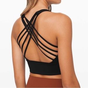 Lululemon free to be wild long line bra in black